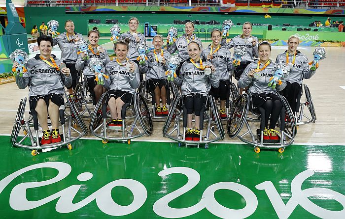 , BRASILIEN - SEPTEMBER 16: Deutsche Rollstuhlbasketball-Nationalmannschaft beim Women's - Gold Medal Match in der Barra - Riocentro von  am 16.9.2016 in /Brasilien.Foto: Binh Truong/DBS