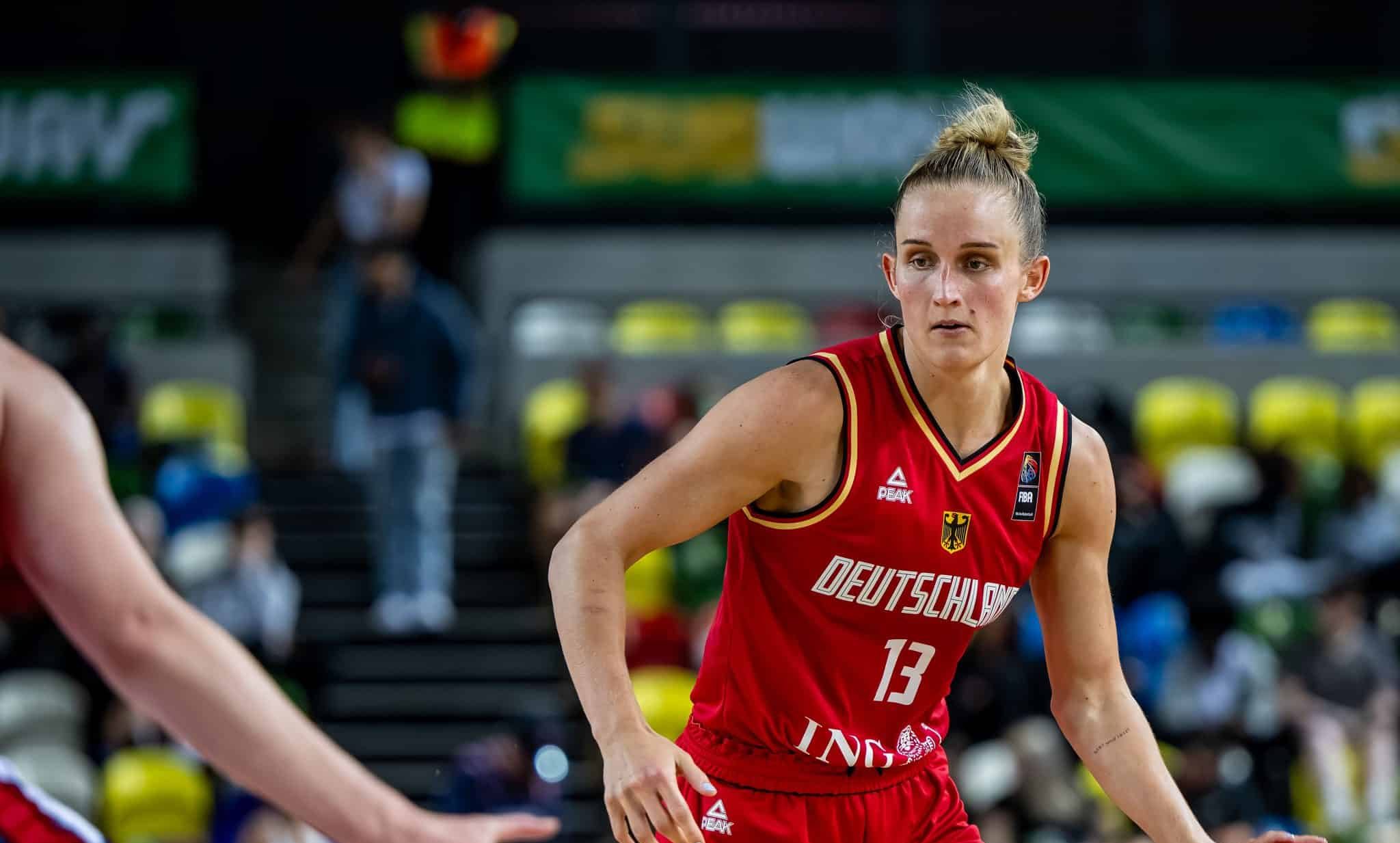 Basketball London 21.07.2024
Länderspiel Testspiel Frauen
Großbritannien (GBR) - Deutschland (GER)
Leonie Fiebich (Deutschland, No.13)
Foto: Tilo Wiedensohler/camera4